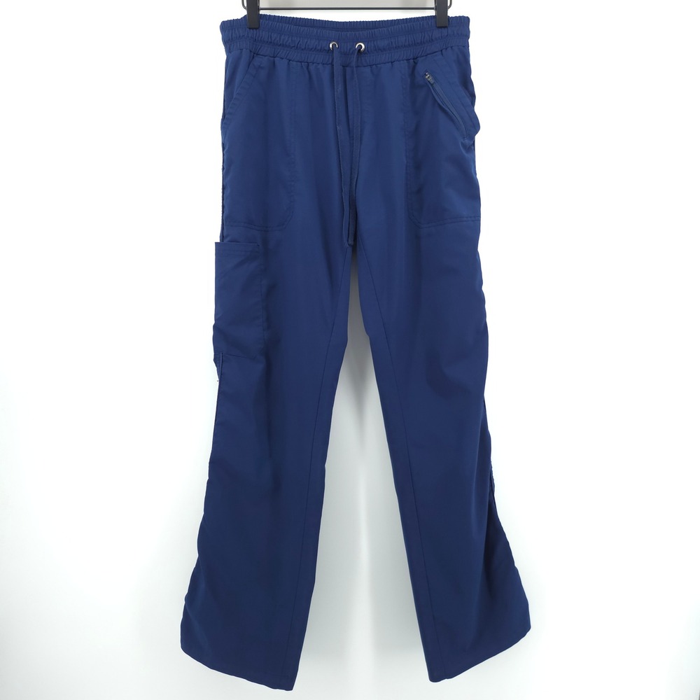 Healing Hands Women Scrub Pants Purple Label Tori M Blue Cargo Medical Workwear